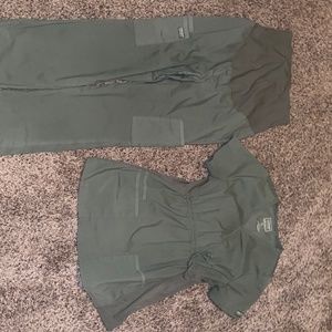 Cherokee Womens Maternity Scrubs Olive Small Tall Bottoms